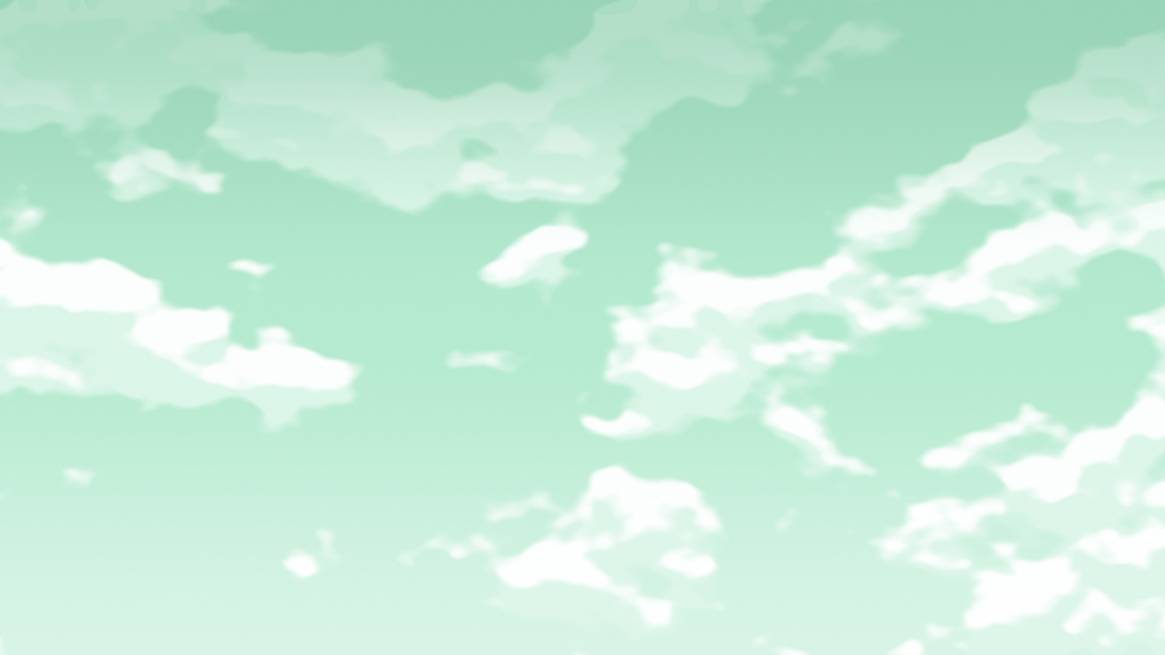Mint Cloudy Sky desktop wallpaper in 4K