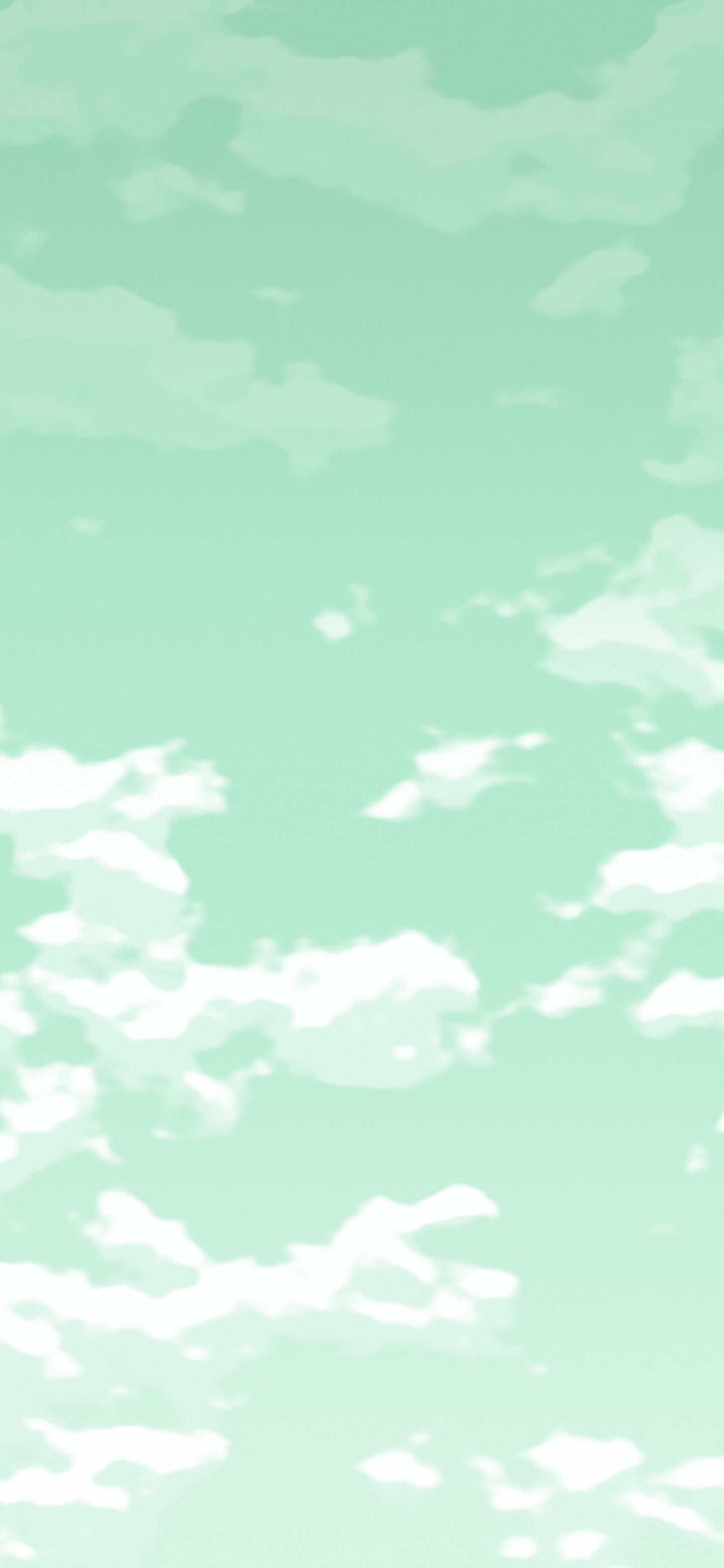 Mint Cloudy Sky wallpaper for iPhone and Android