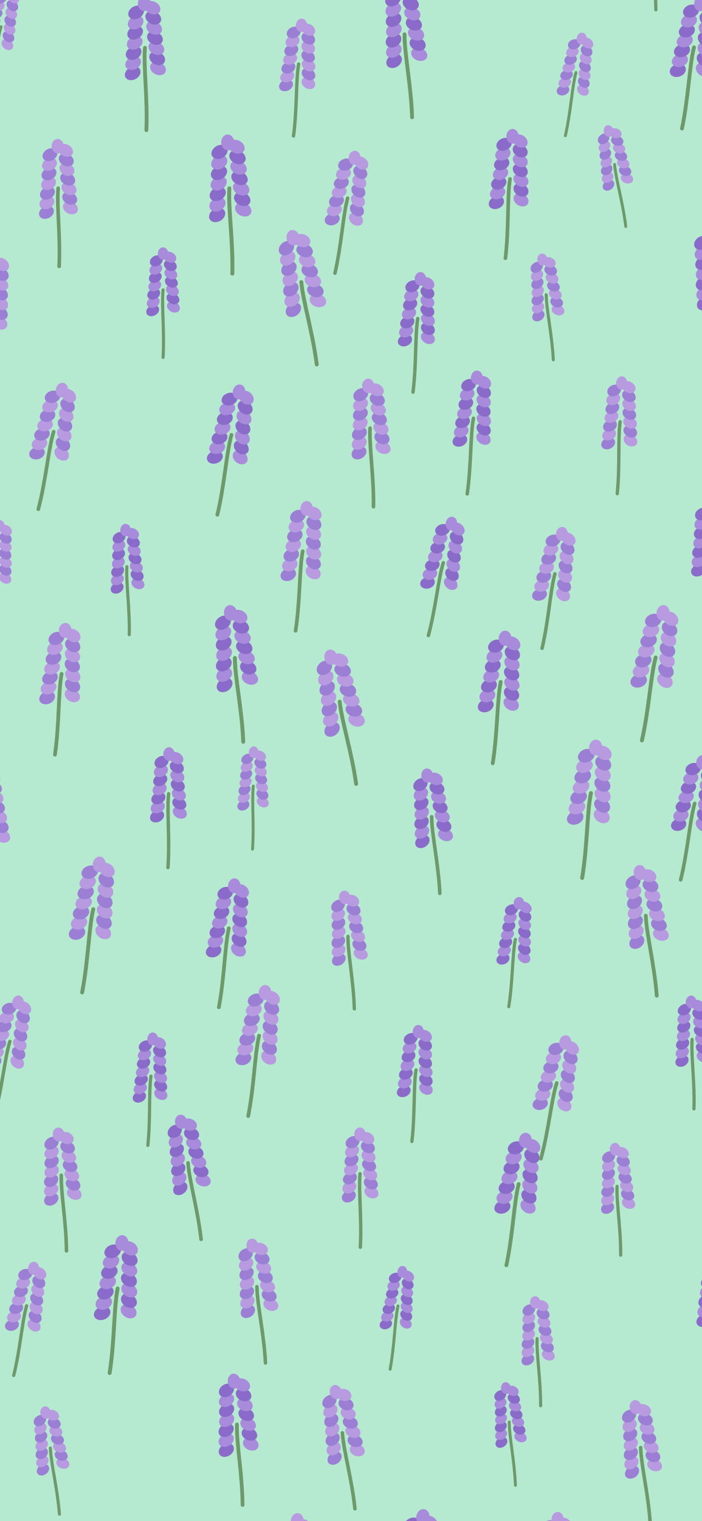 Mint Lavender Sprig Pattern wallpaper for iPhone and Android