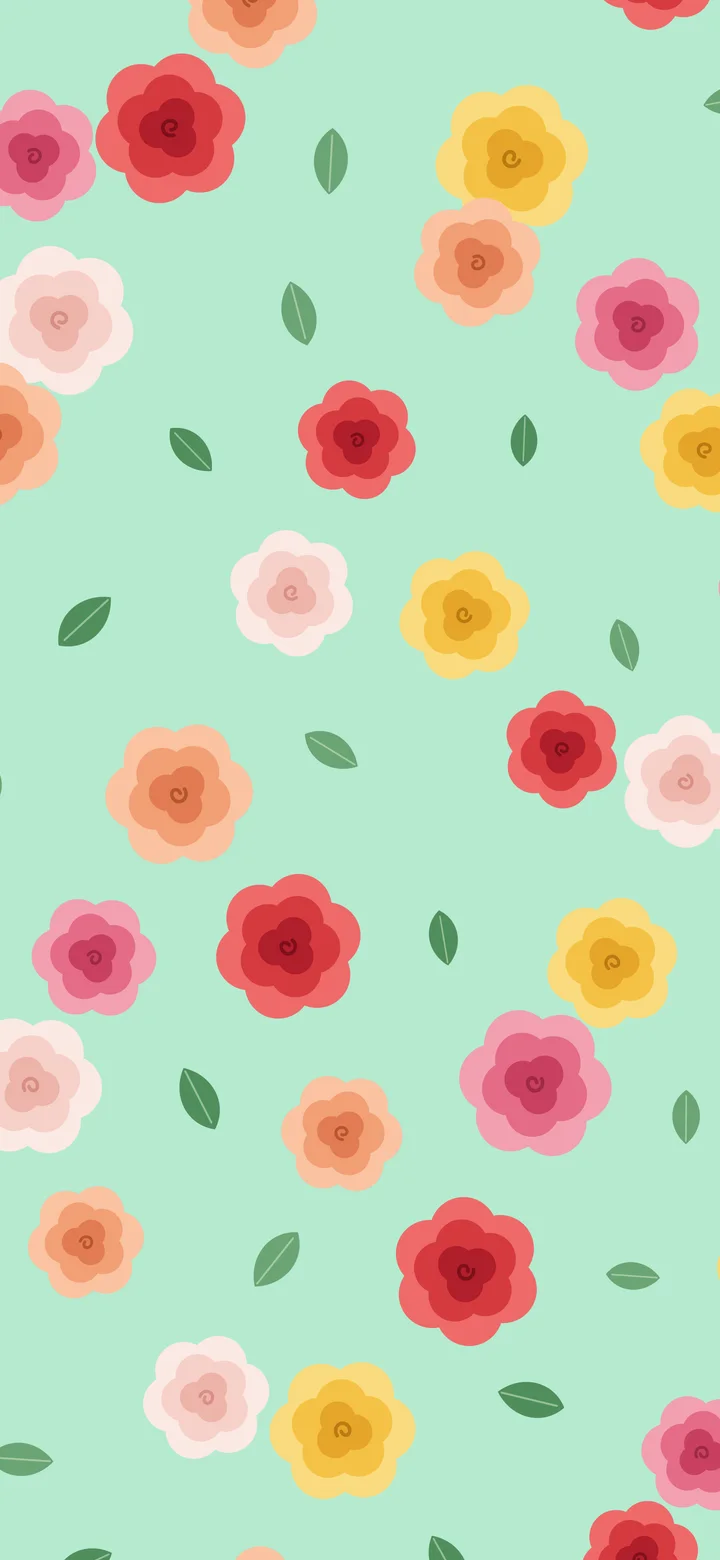 Mint Rose Pattern wallpaper for iPhone and Android