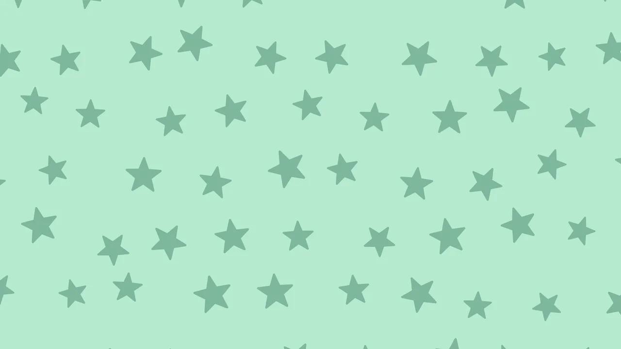 Mint Star Pattern desktop wallpaper in 4K