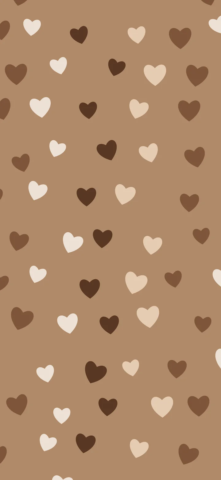 Mocha Heart Pattern wallpaper for iPhone and Android