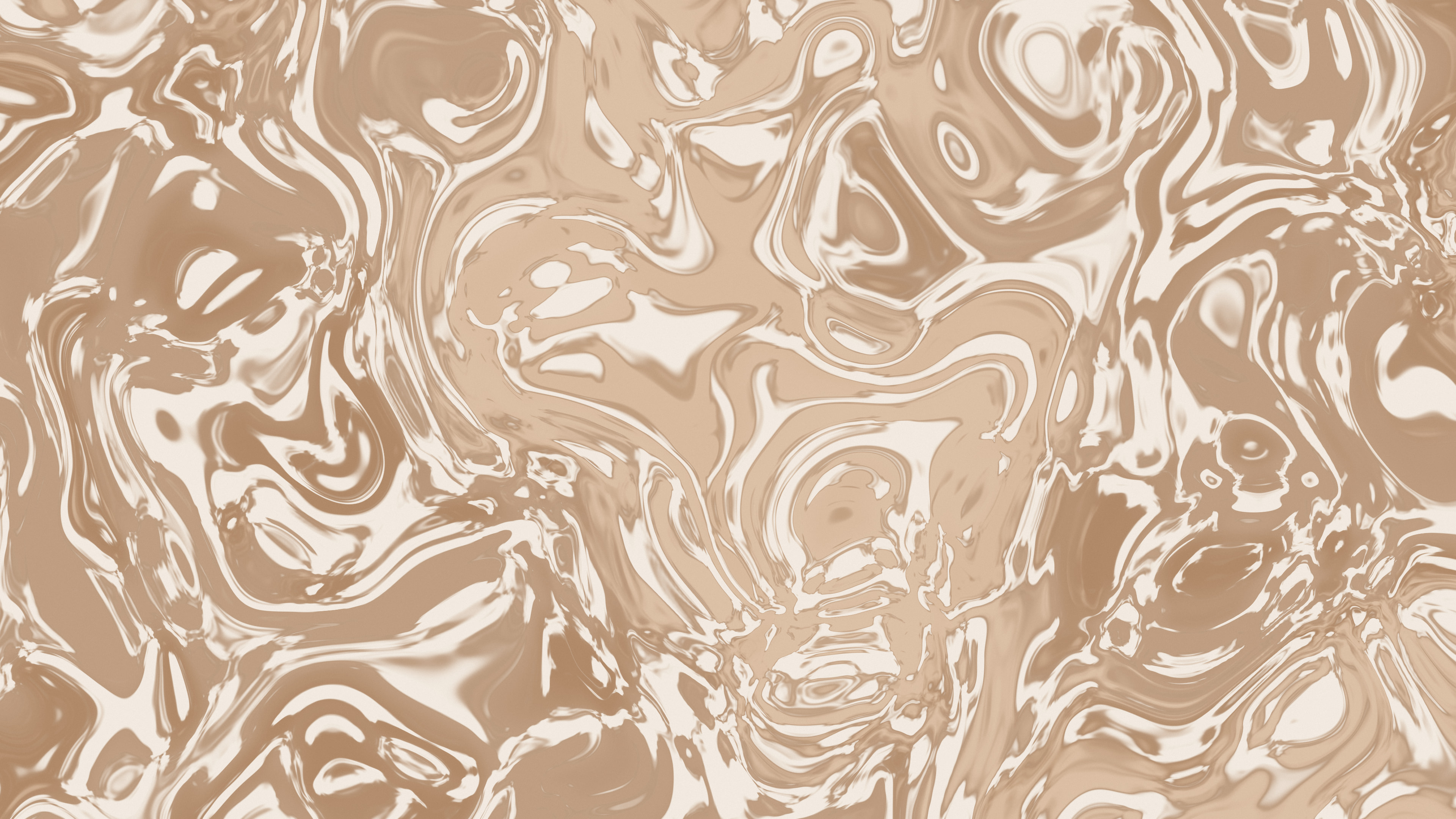 Mocha Liquid Marble desktop wallpaper in 4K
