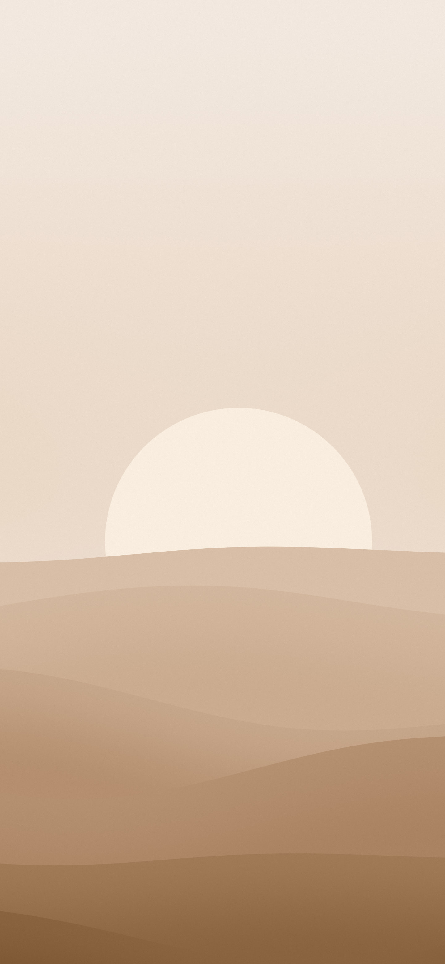 Mocha Minimalist Sunset Hills wallpaper for iPhone and Android