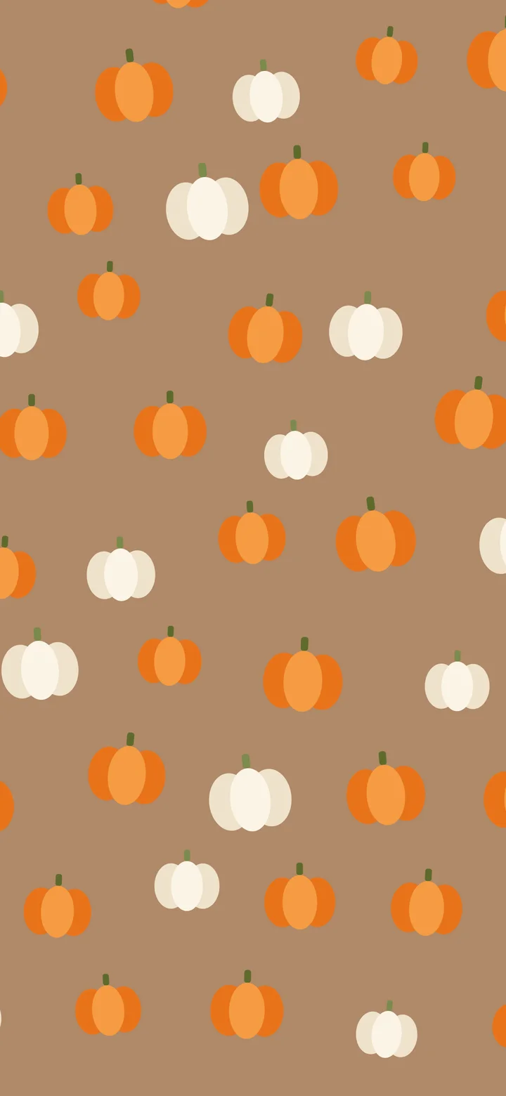 Mocha Pumpkin Pattern wallpaper for iPhone and Android