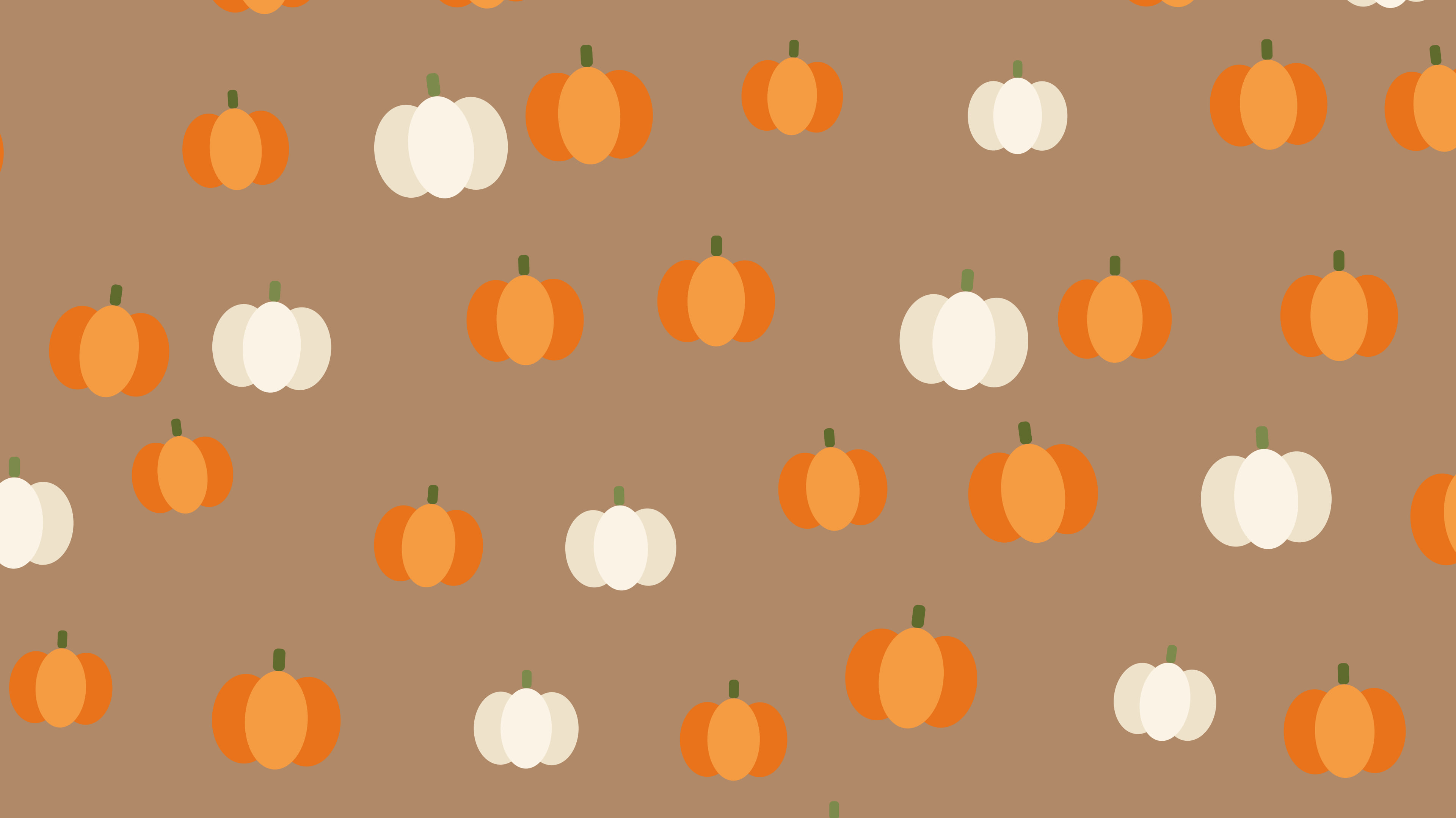 Mocha Pumpkin Pattern desktop wallpaper in 4K