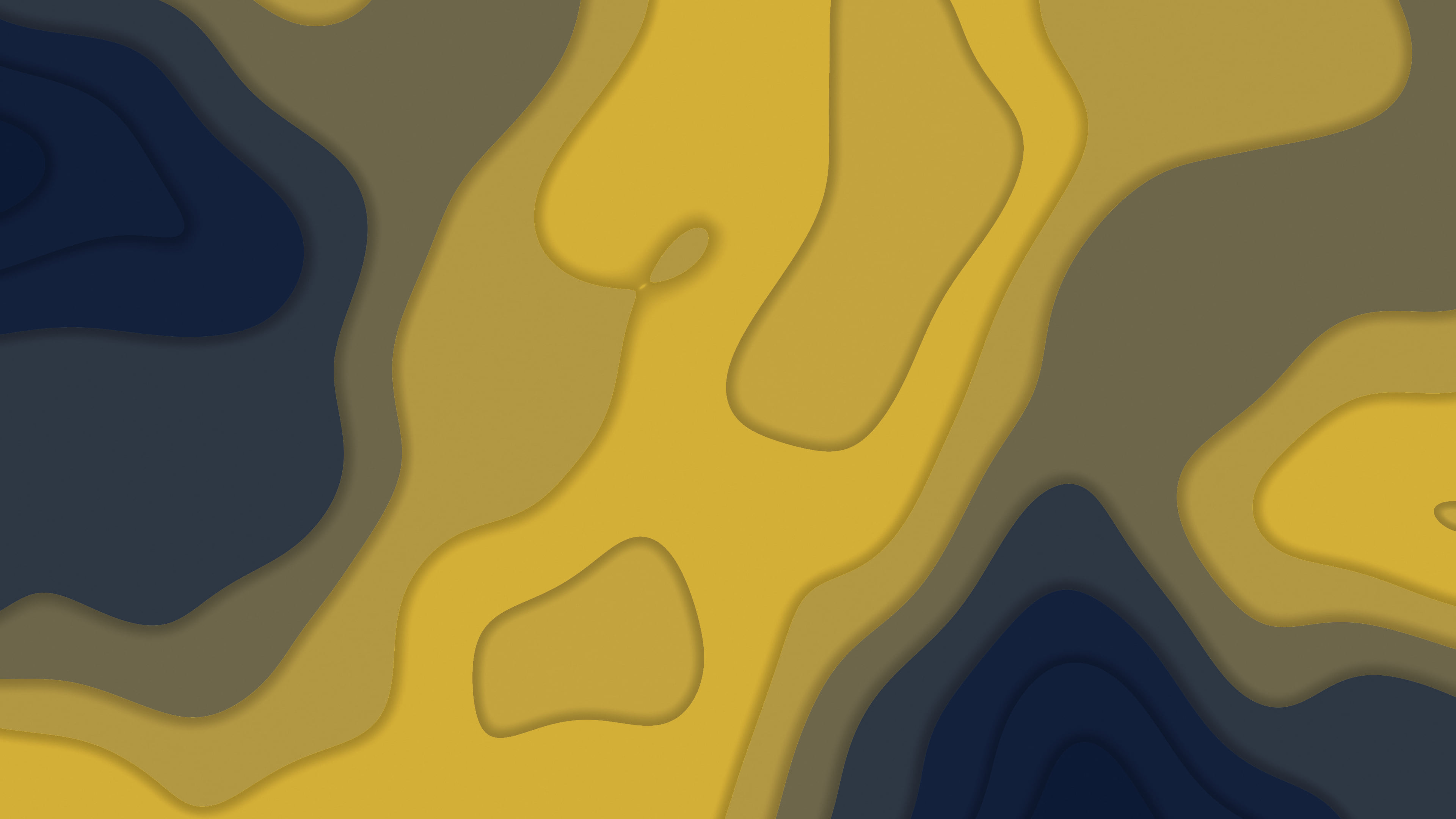 Navy and Gold Layered Topographic desktop wallpaper in 4K