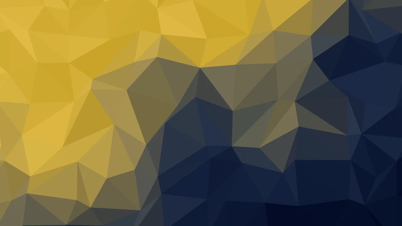 Navy and Gold Low Poly desktop wallpaper in 4K