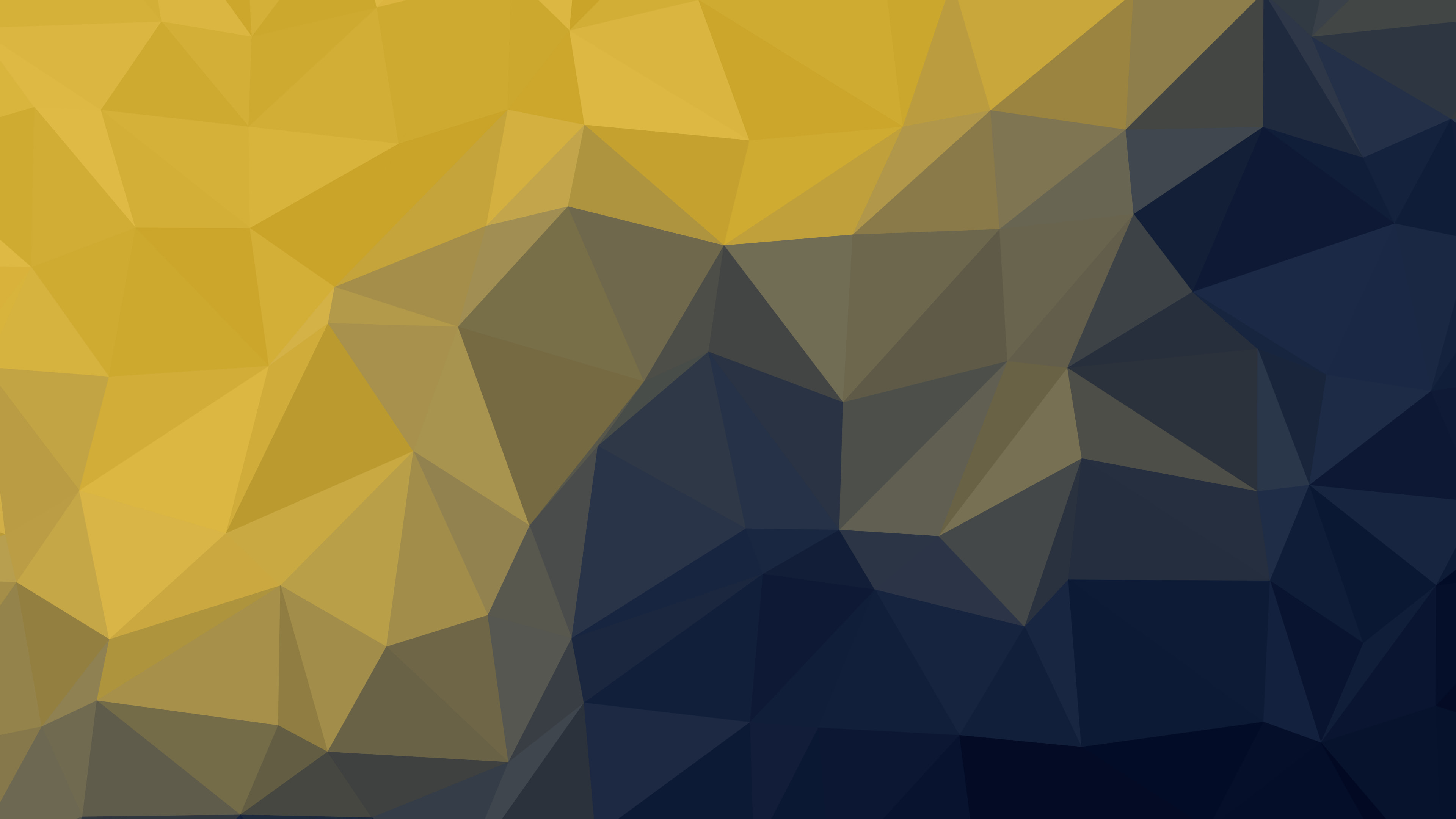 Navy and Gold Low Poly desktop wallpaper in 4K