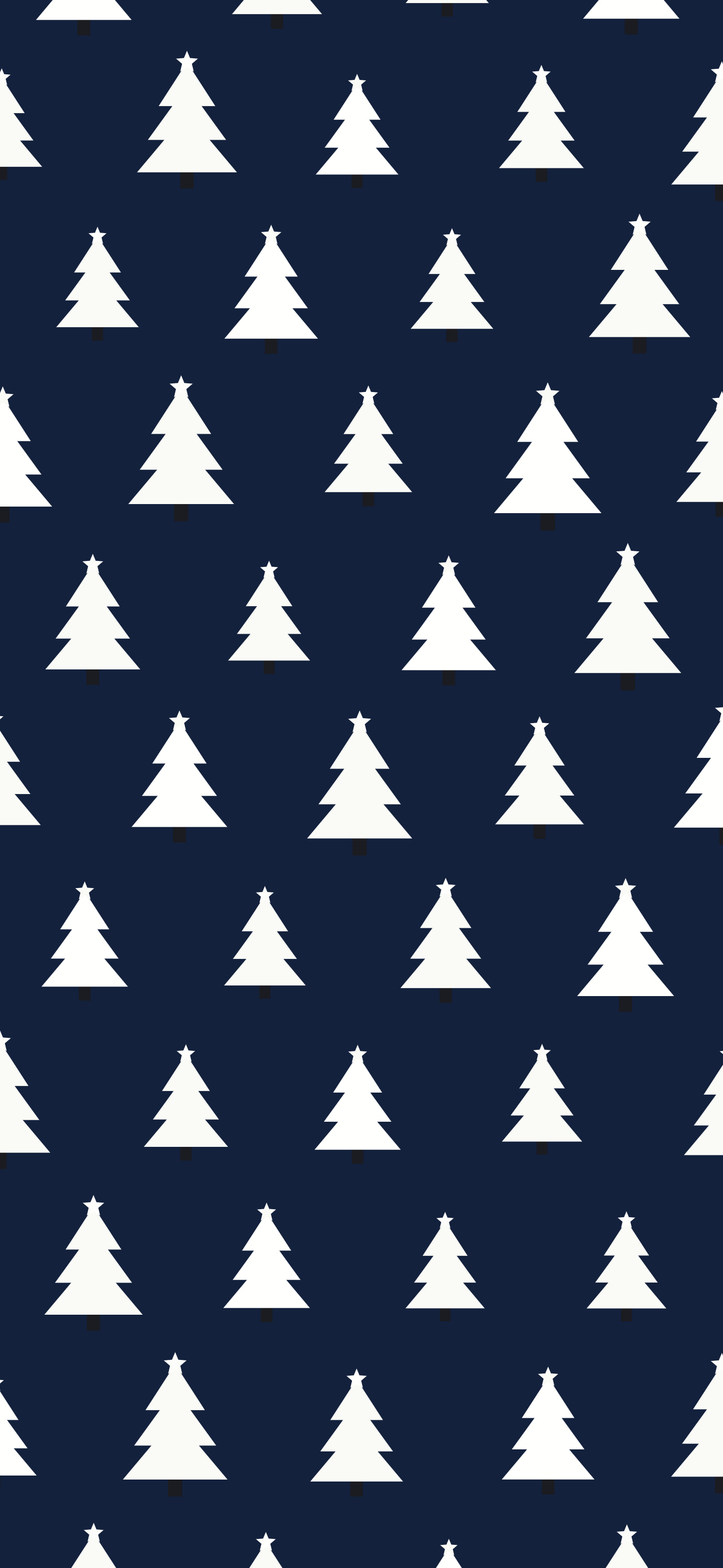 Navy and White Christmas Tree Pattern wallpaper for iPhone and Android