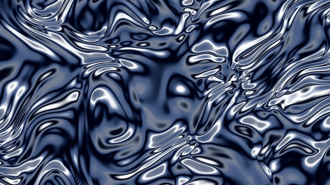 Navy Liquid Chrome desktop wallpaper in 4K