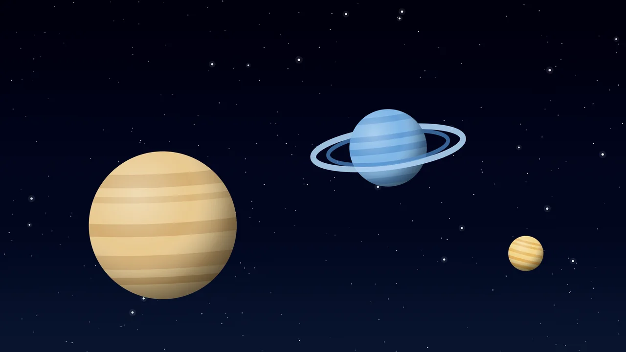 Navy Planets desktop wallpaper in 4K
