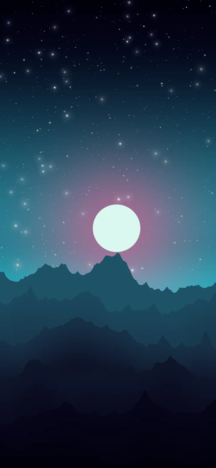 Neon Cyber Minimalist Mountain Landscape wallpaper for iPhone and Android