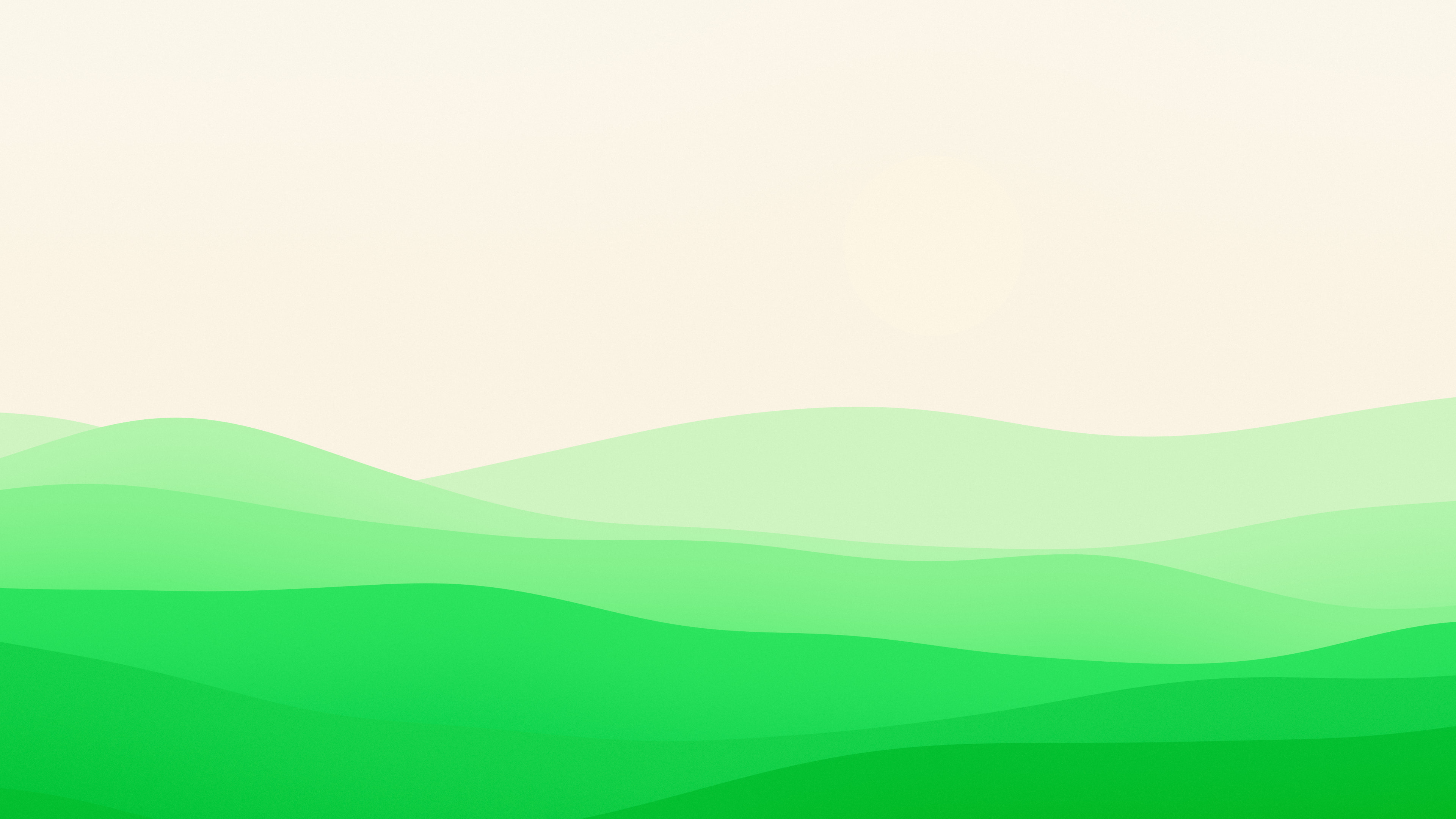 Neon Green and Cream Minimalist Desert Dunes desktop wallpaper in 4K