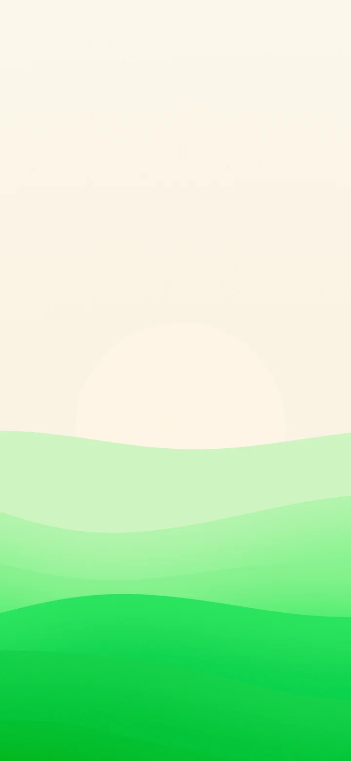 Neon Green and Cream Minimalist Sunset Hills wallpaper for iPhone and Android