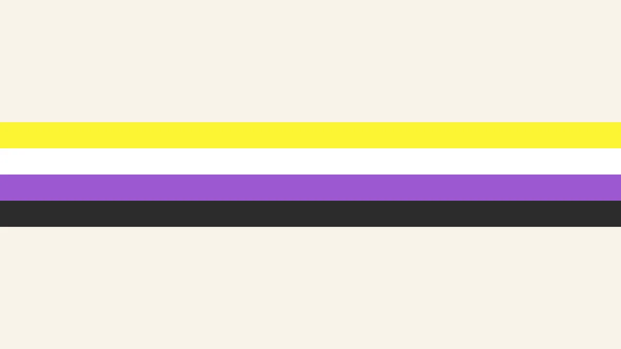 Nonbinary Minimalist Pride Stripe desktop wallpaper in 4K