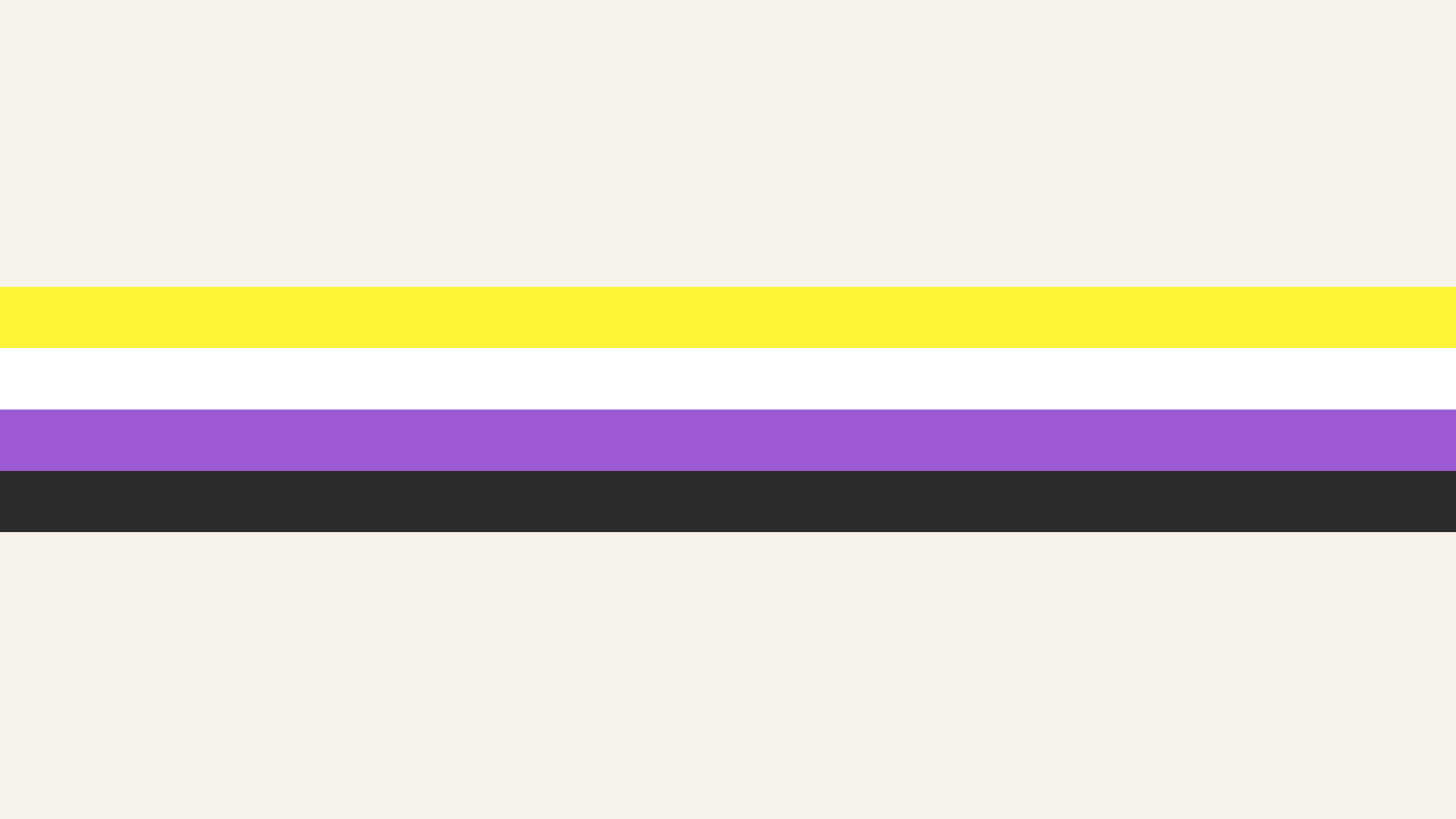 Nonbinary Minimalist Pride Stripe desktop wallpaper in 4K