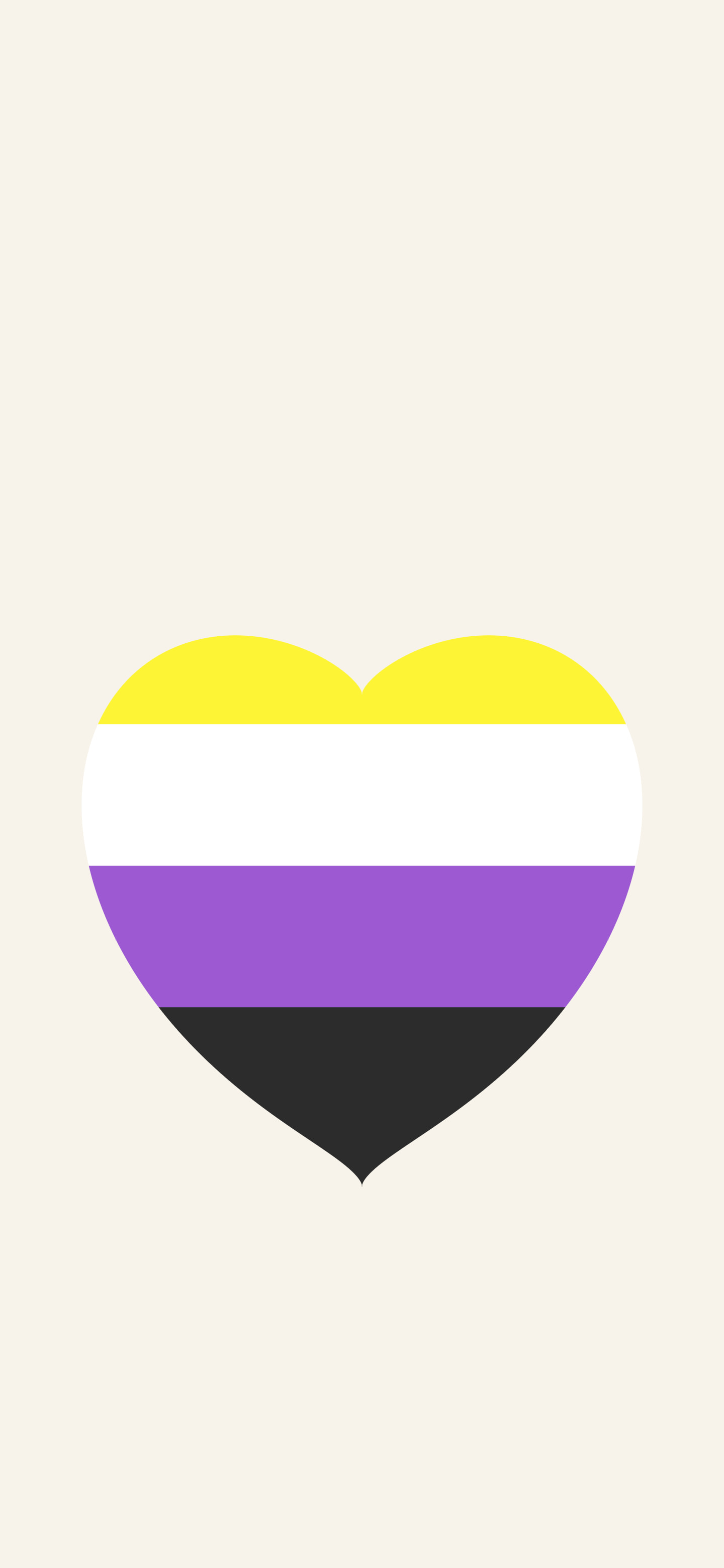 Nonbinary Pride Heart wallpaper for iPhone and Android