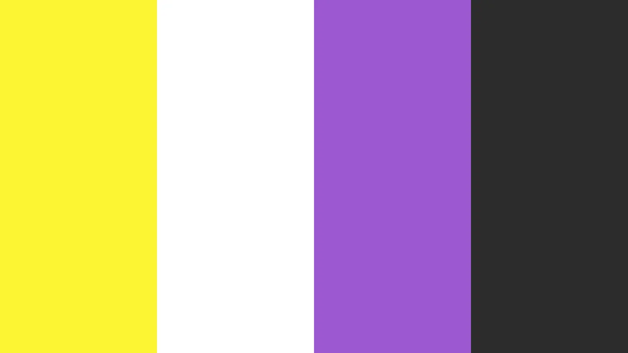 Nonbinary Vertical Pride Stripes desktop wallpaper in 4K