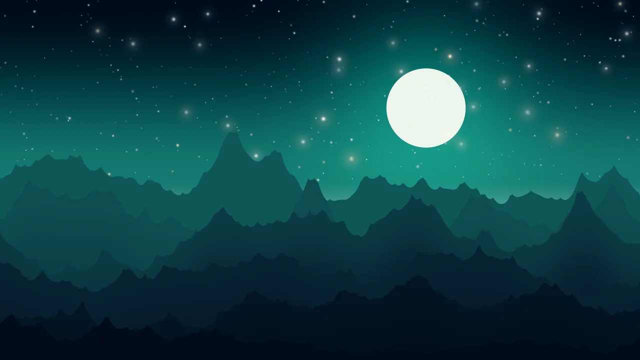 Northern Lights Minimalist Mountain Landscape desktop wallpaper in 4K