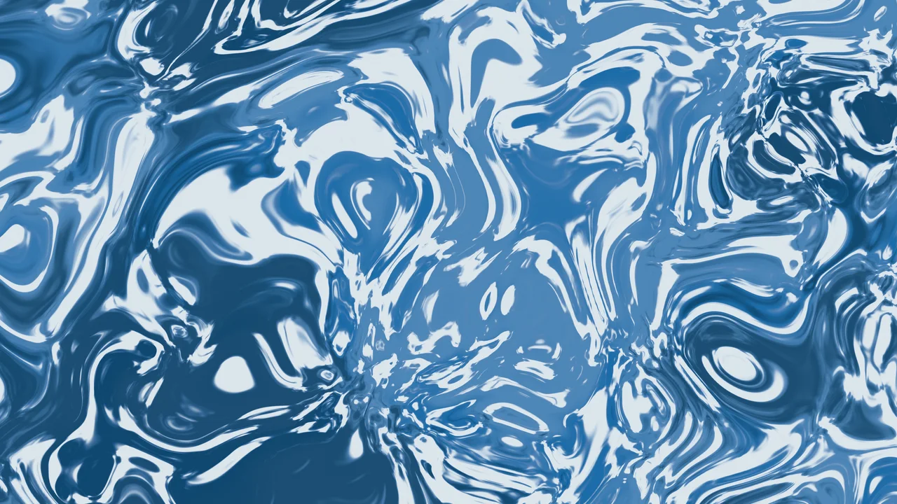 Ocean Blue Liquid Marble desktop wallpaper in 4K
