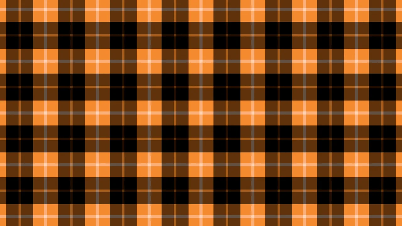 Orange and Black Tartan Plaid desktop wallpaper in 4K