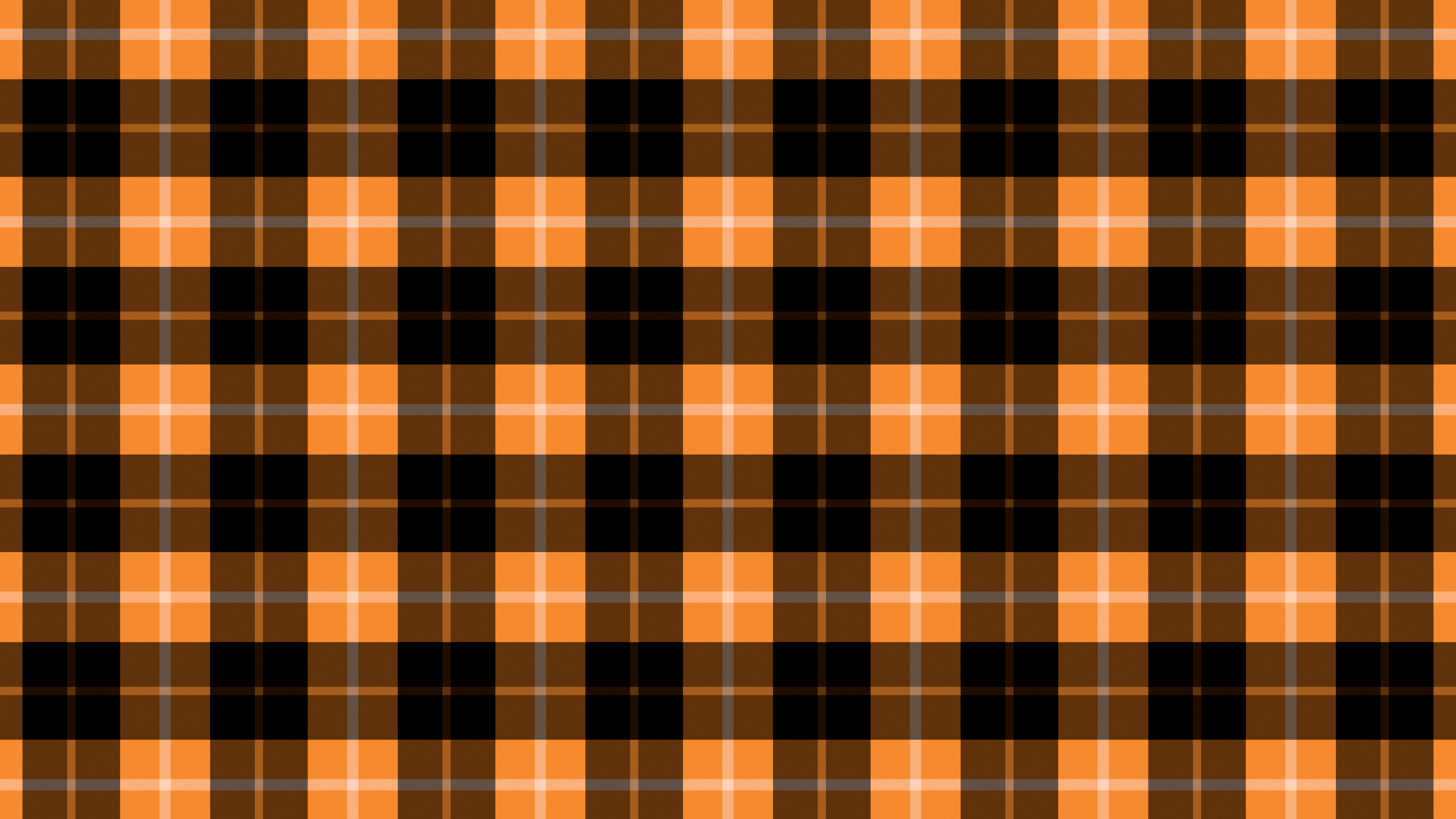 Orange and Black Tartan Plaid desktop wallpaper in 4K