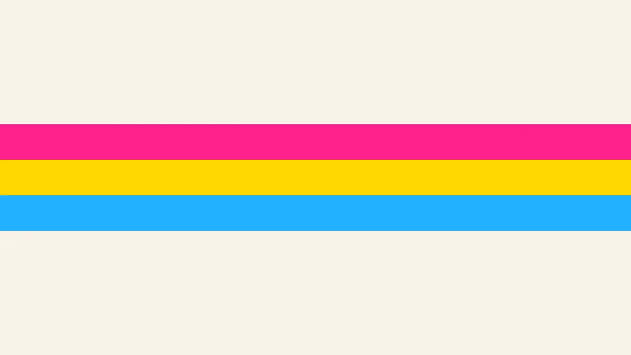 Pansexual Minimalist Pride Stripe desktop wallpaper in 4K