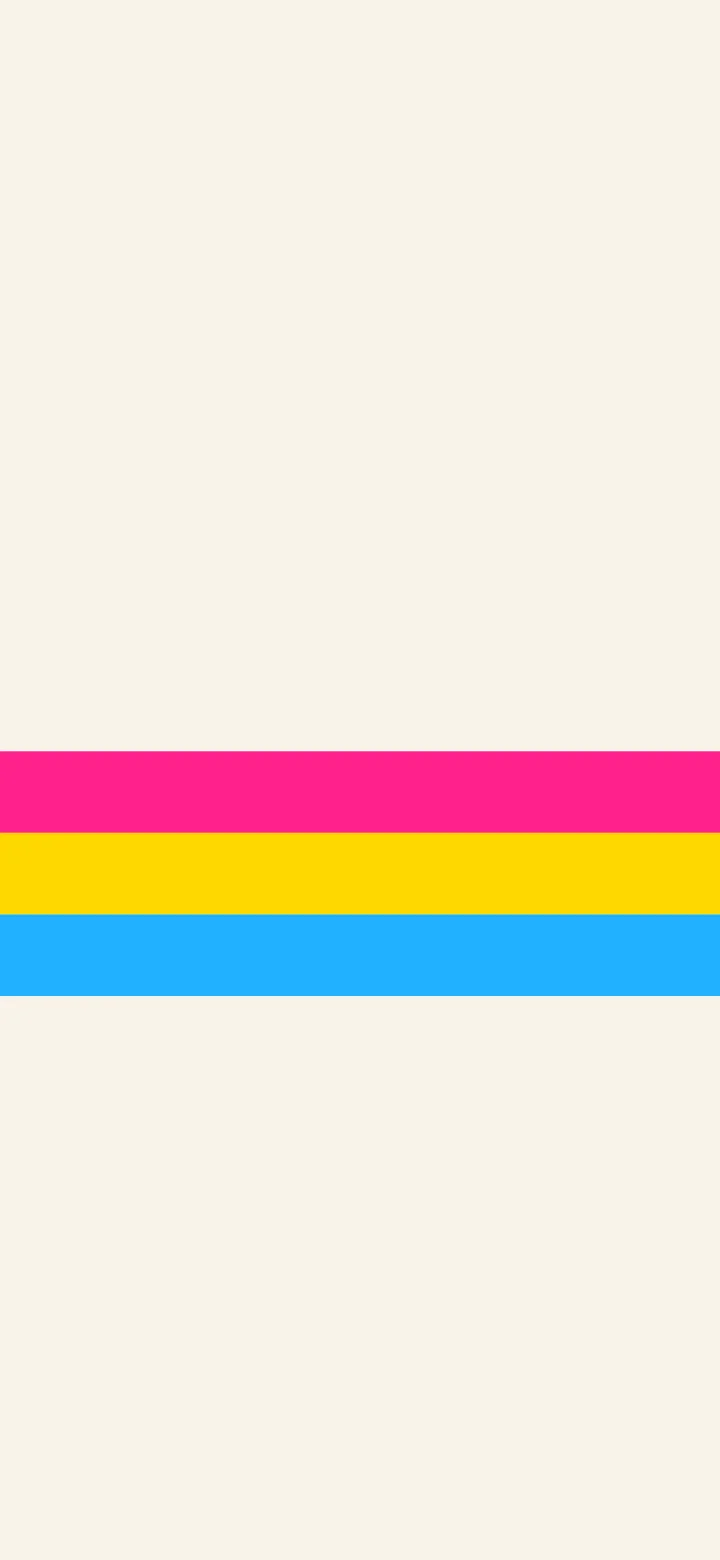 Pansexual Minimalist Pride Stripe wallpaper for iPhone and Android