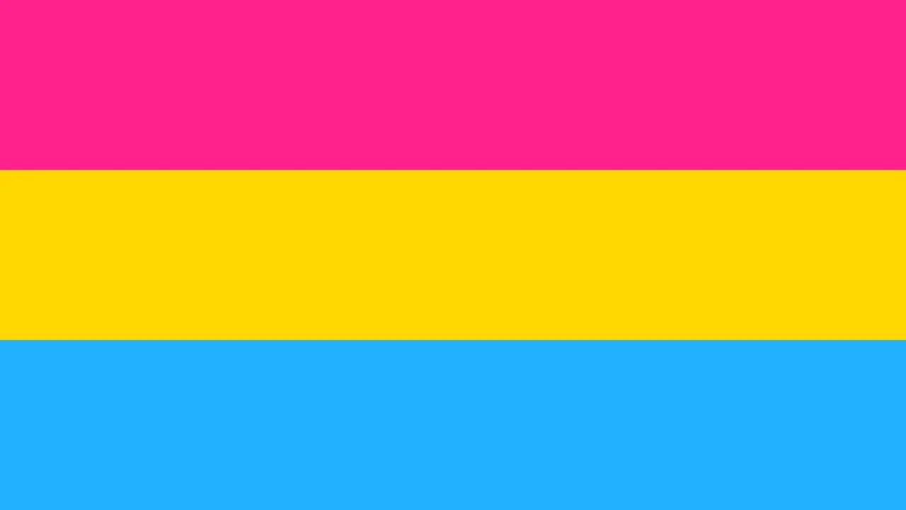 Pansexual Pride Flag desktop wallpaper in 4K