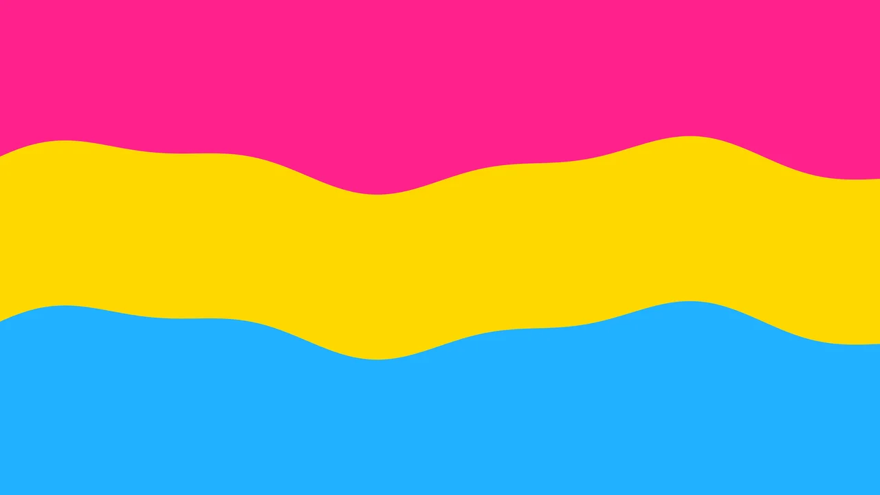 Pansexual Wavy Pride Flag desktop wallpaper in 4K