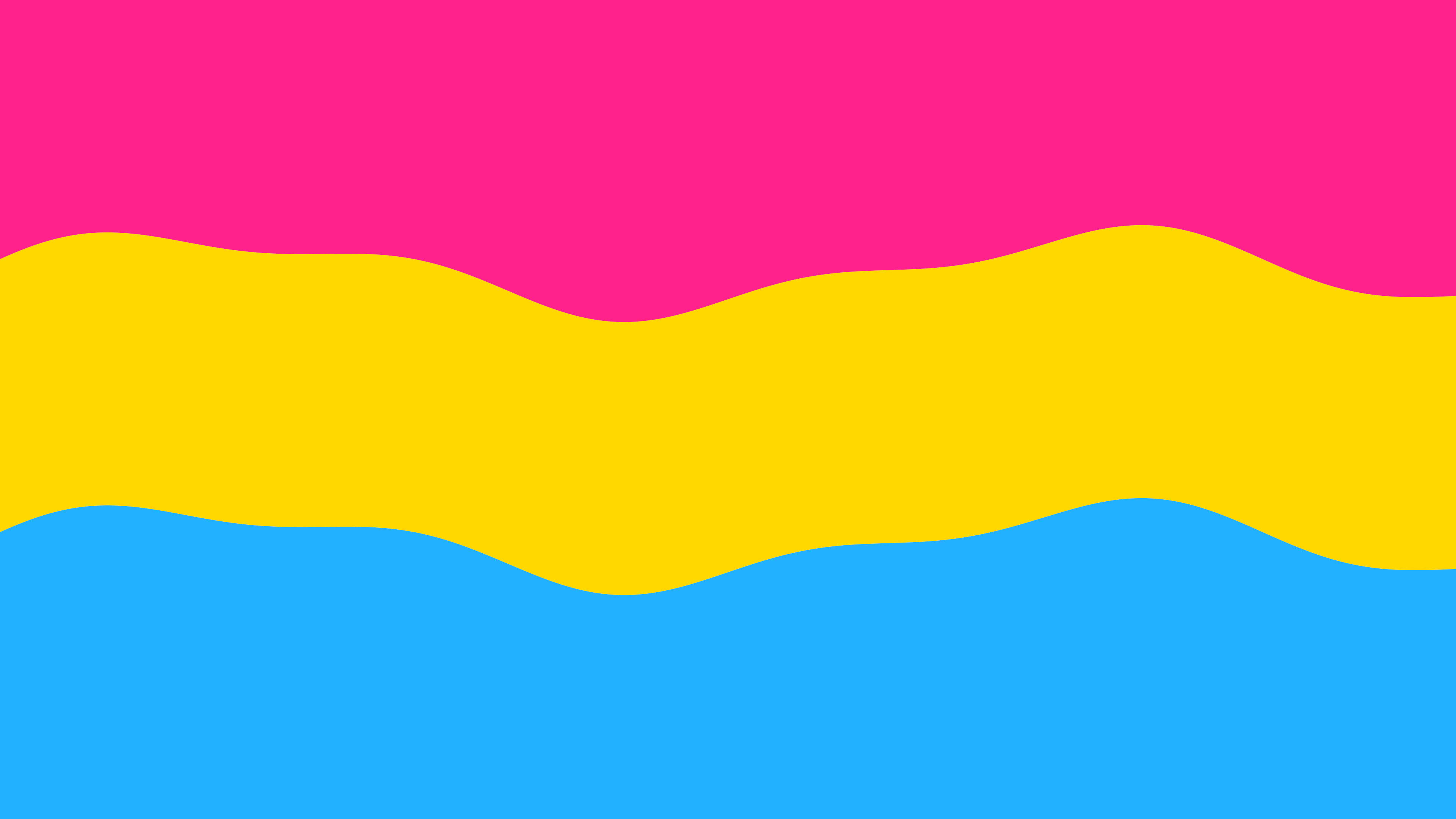 Pansexual Wavy Pride Flag desktop wallpaper in 4K