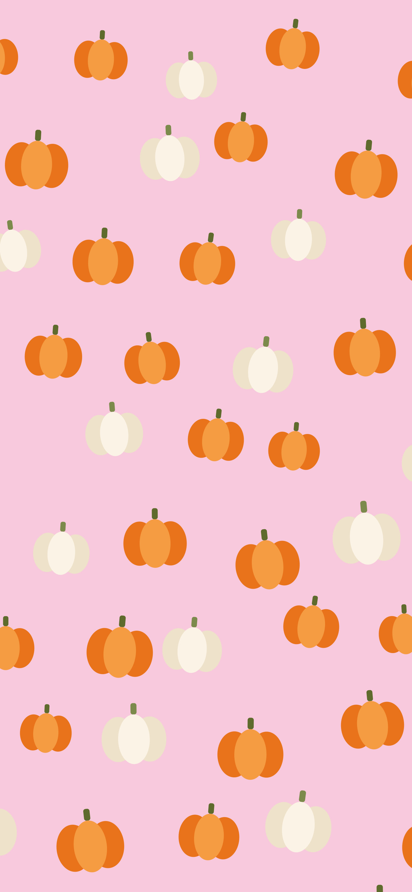 Pastel Halloween Pumpkin Pattern wallpaper for iPhone and Android