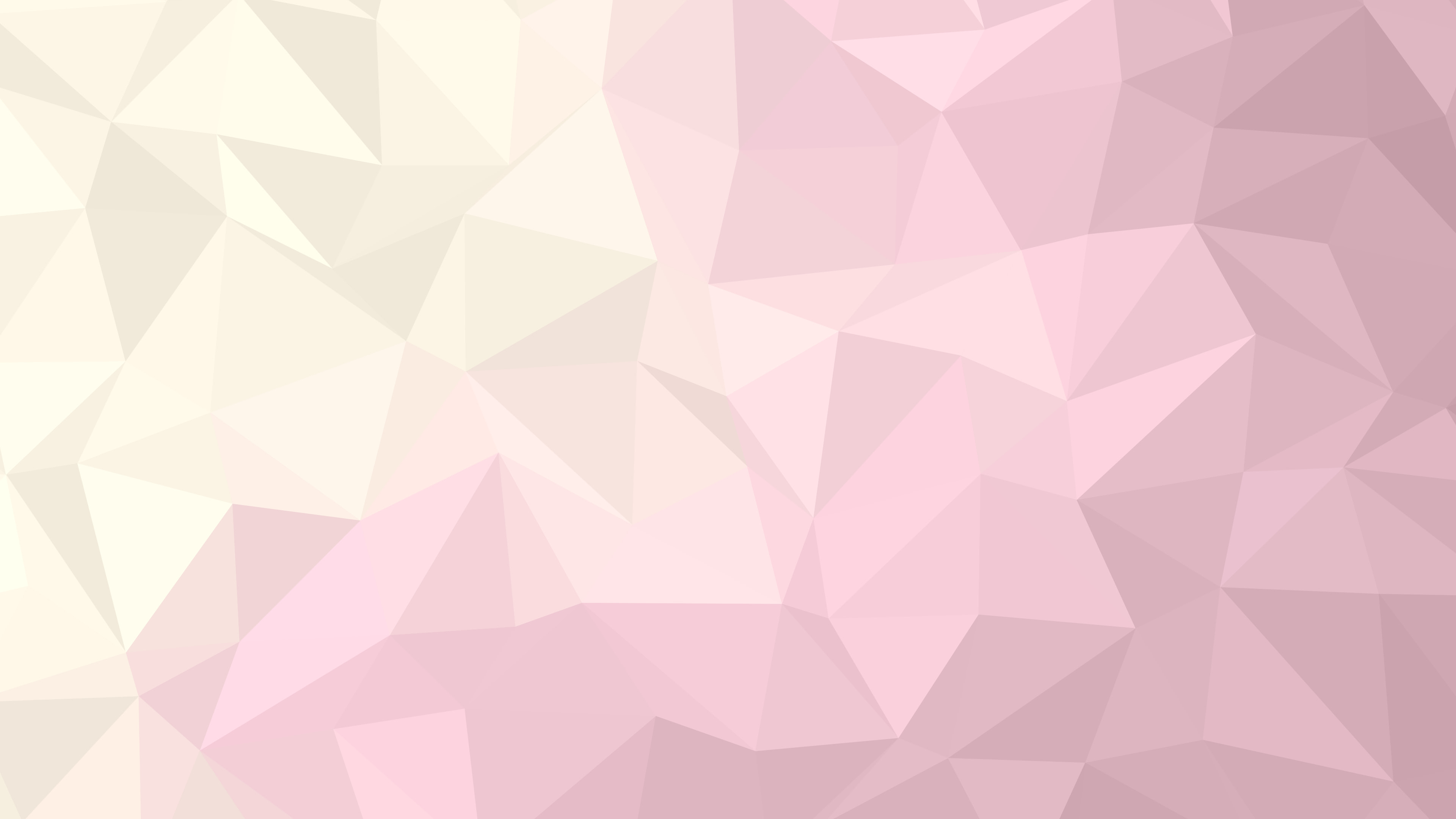 Pastel Pink and Cream Low Poly desktop wallpaper in 4K