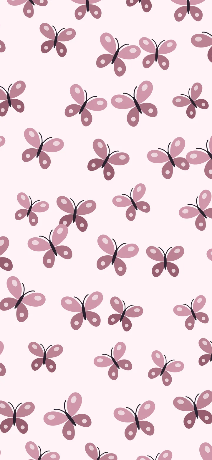 Pastel Pink Butterfly Pattern wallpaper for iPhone and Android