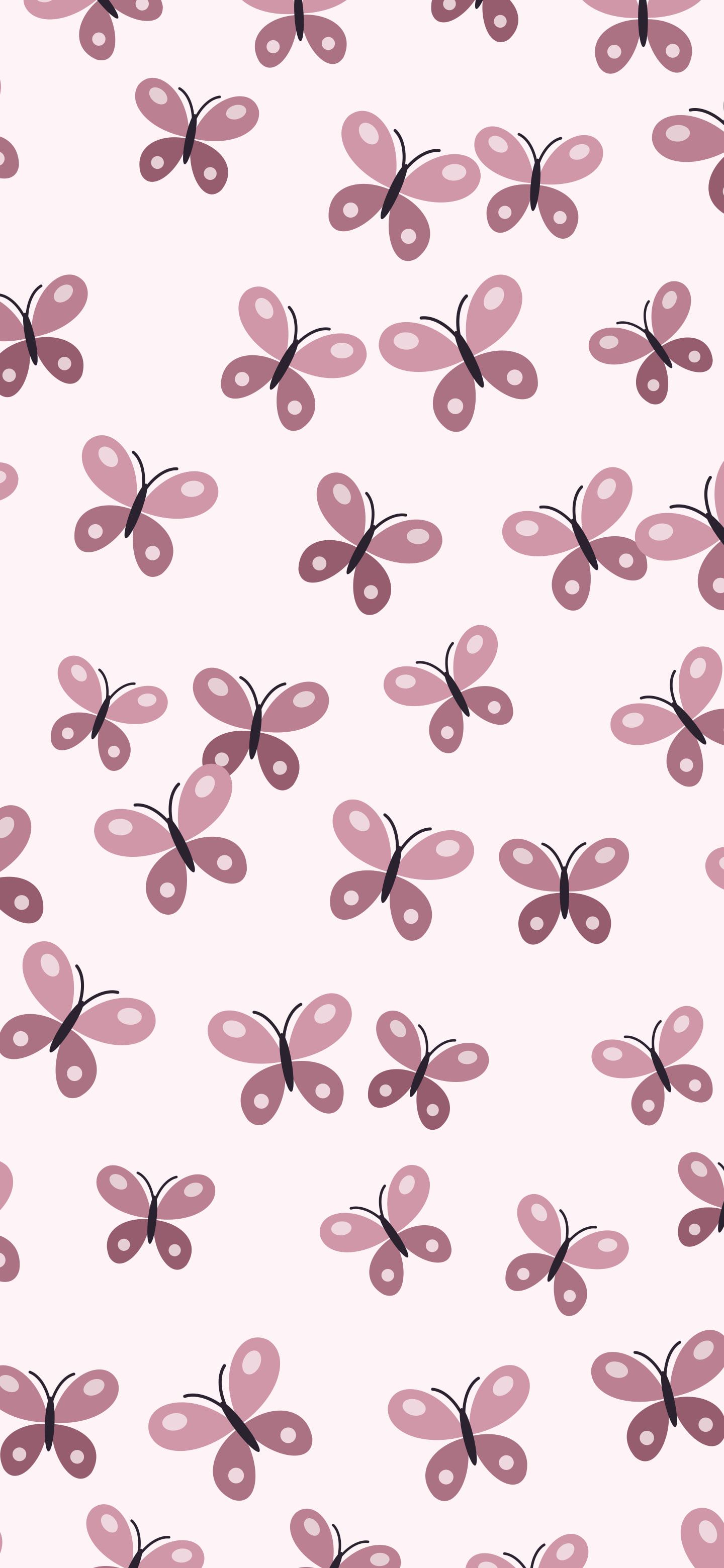 Pastel Pink Butterfly Pattern wallpaper for iPhone and Android