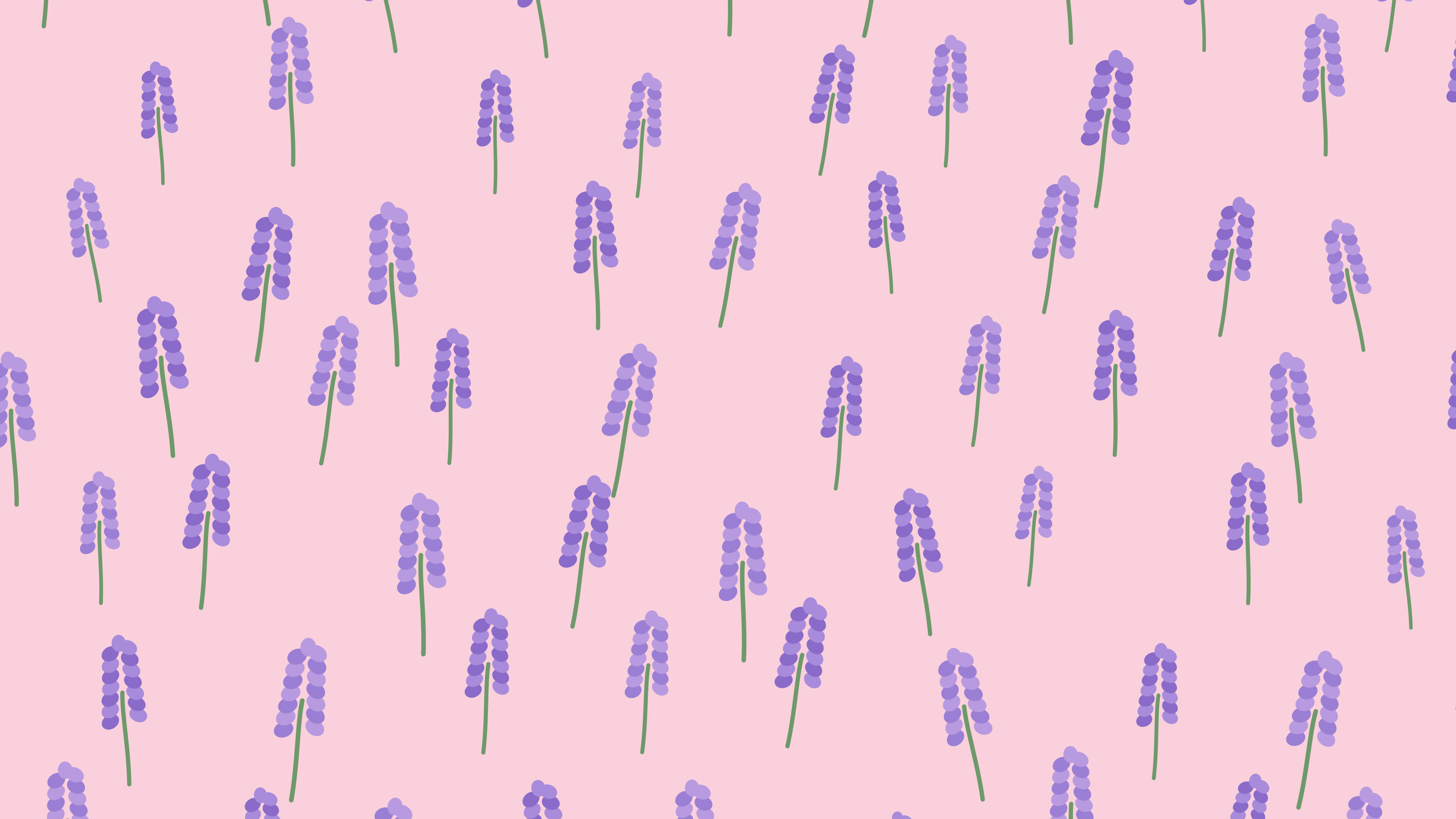 Pastel Pink Lavender Sprig Pattern desktop wallpaper in 4K