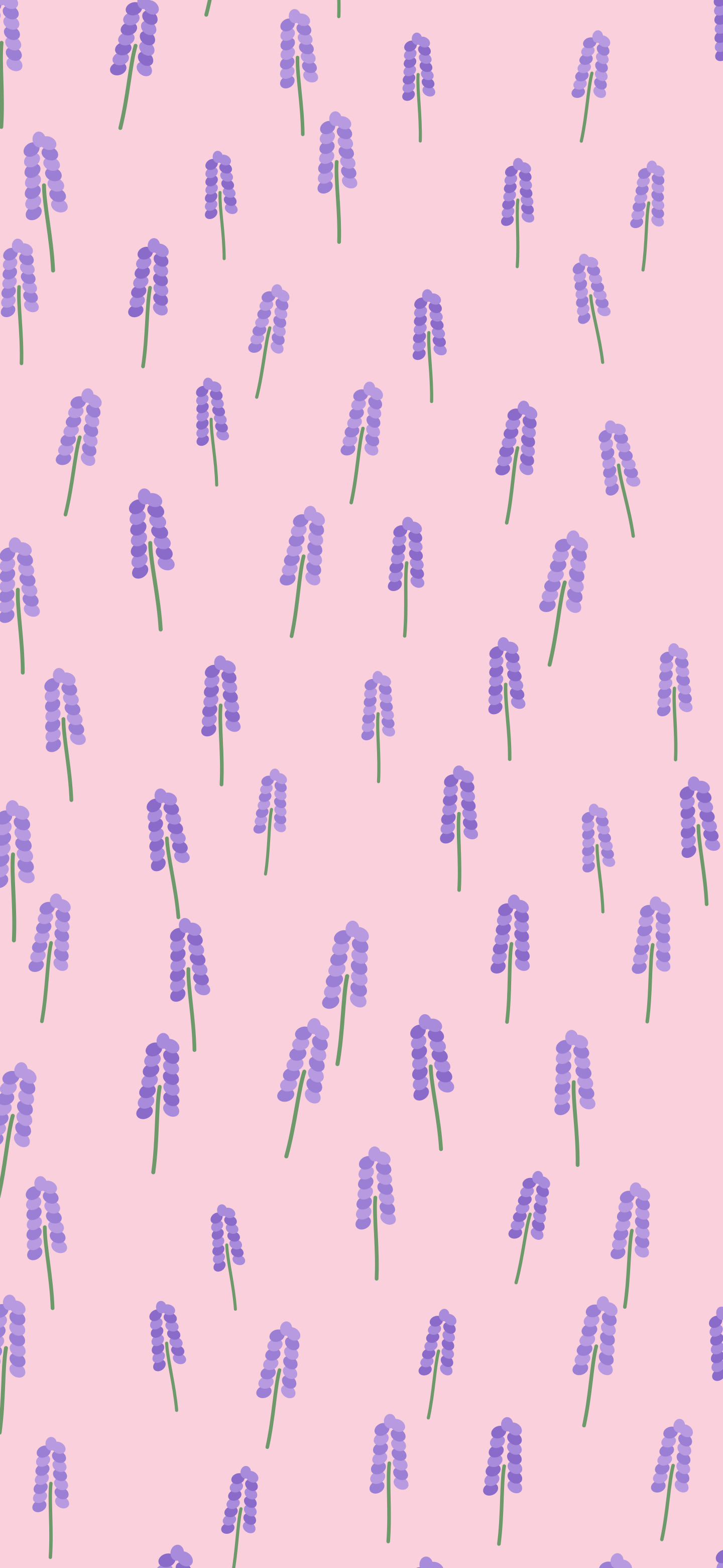 Pastel Pink Lavender Sprig Pattern wallpaper for iPhone and Android