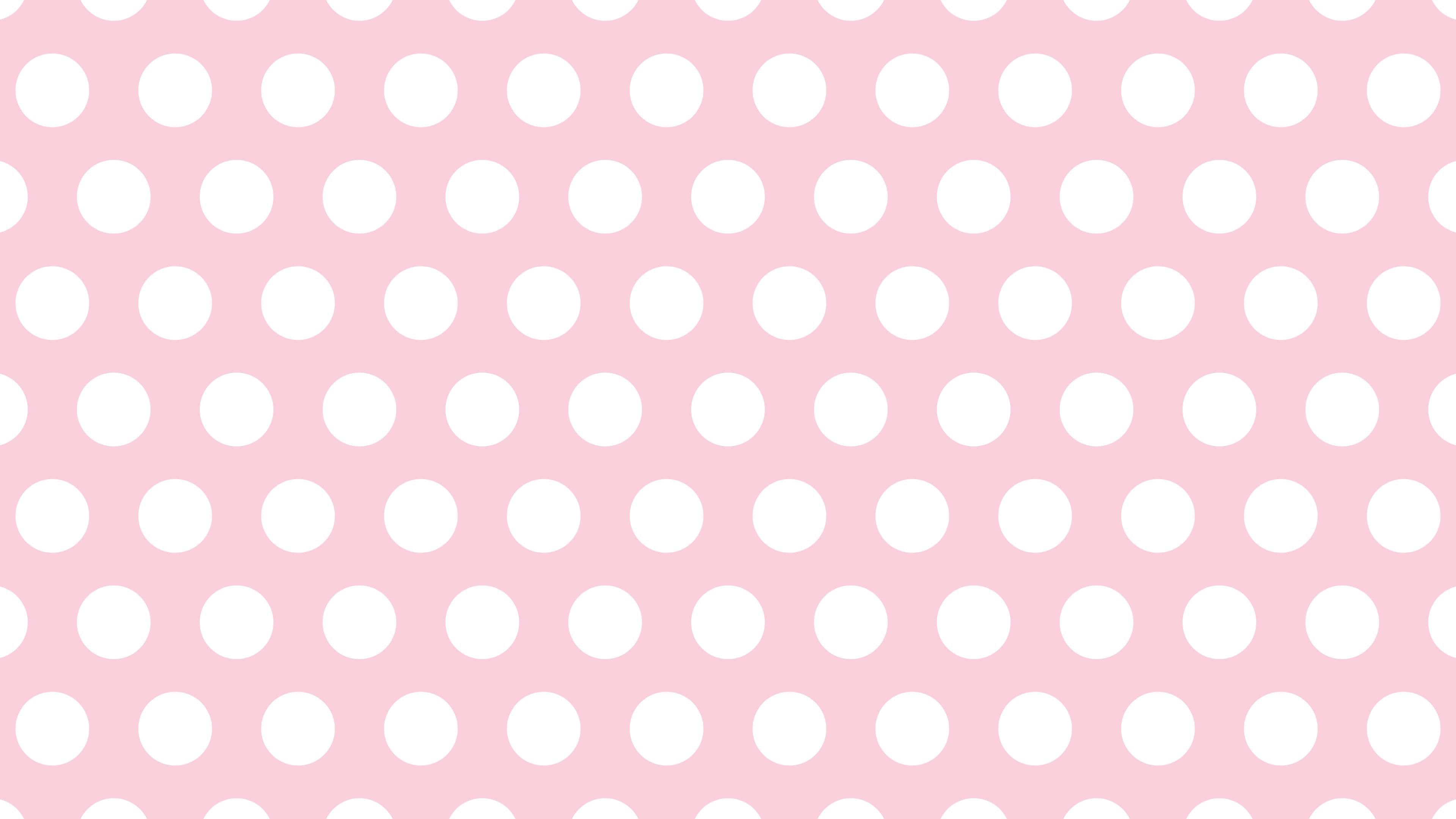 Pastel Pink Polka Dot desktop wallpaper in 4K