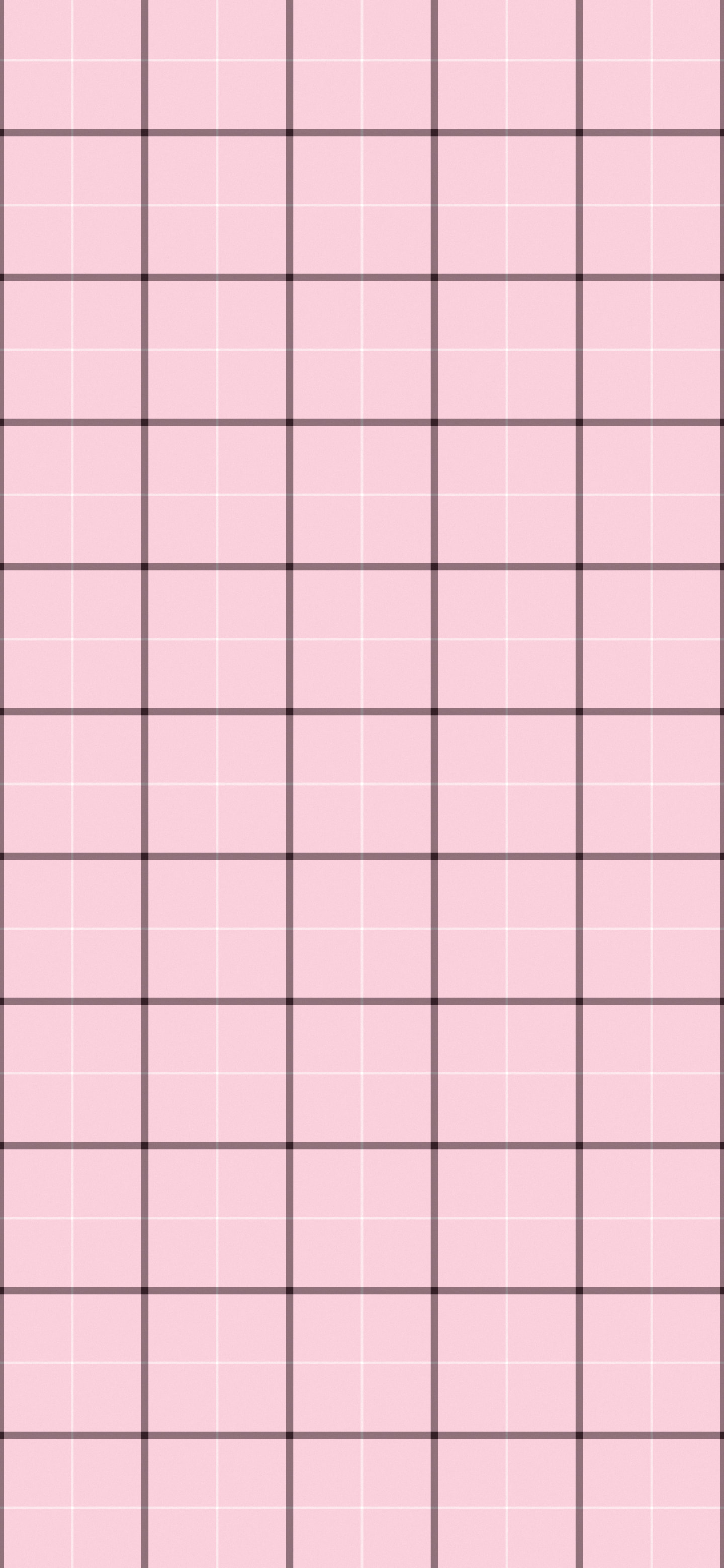 Pastel Pink Windowpane Plaid wallpaper for iPhone and Android