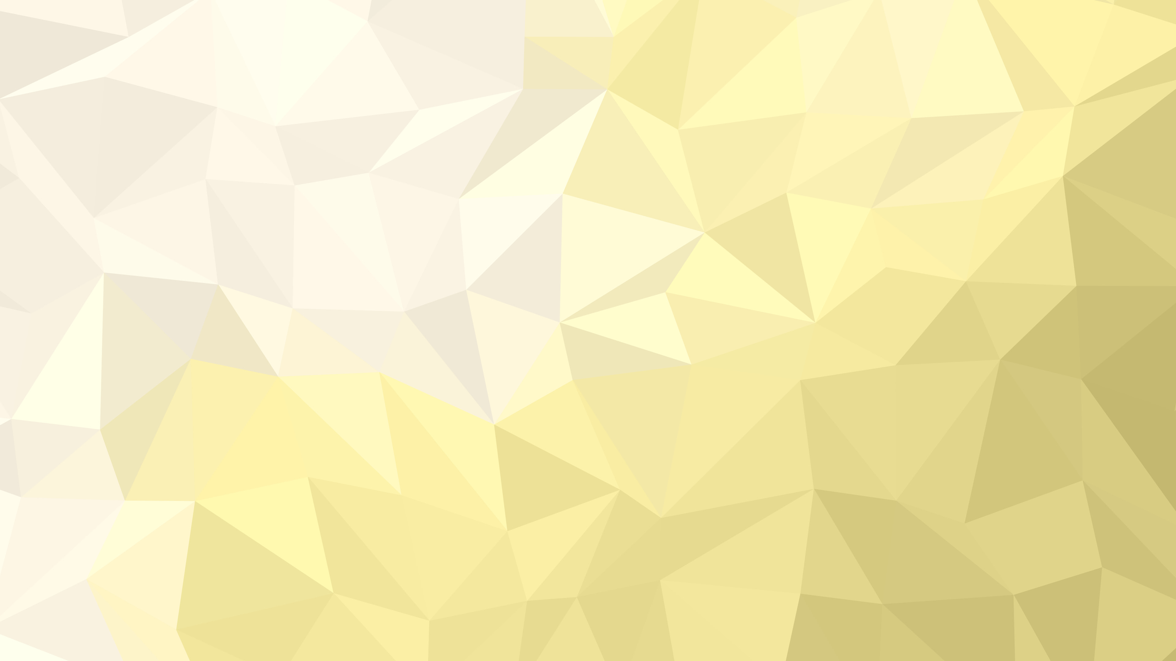 Pastel Yellow and Cream Low Poly desktop wallpaper in 4K