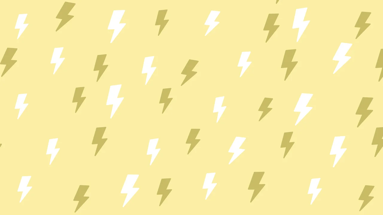Pastel Yellow Lightning Bolt Pattern desktop wallpaper in 4K