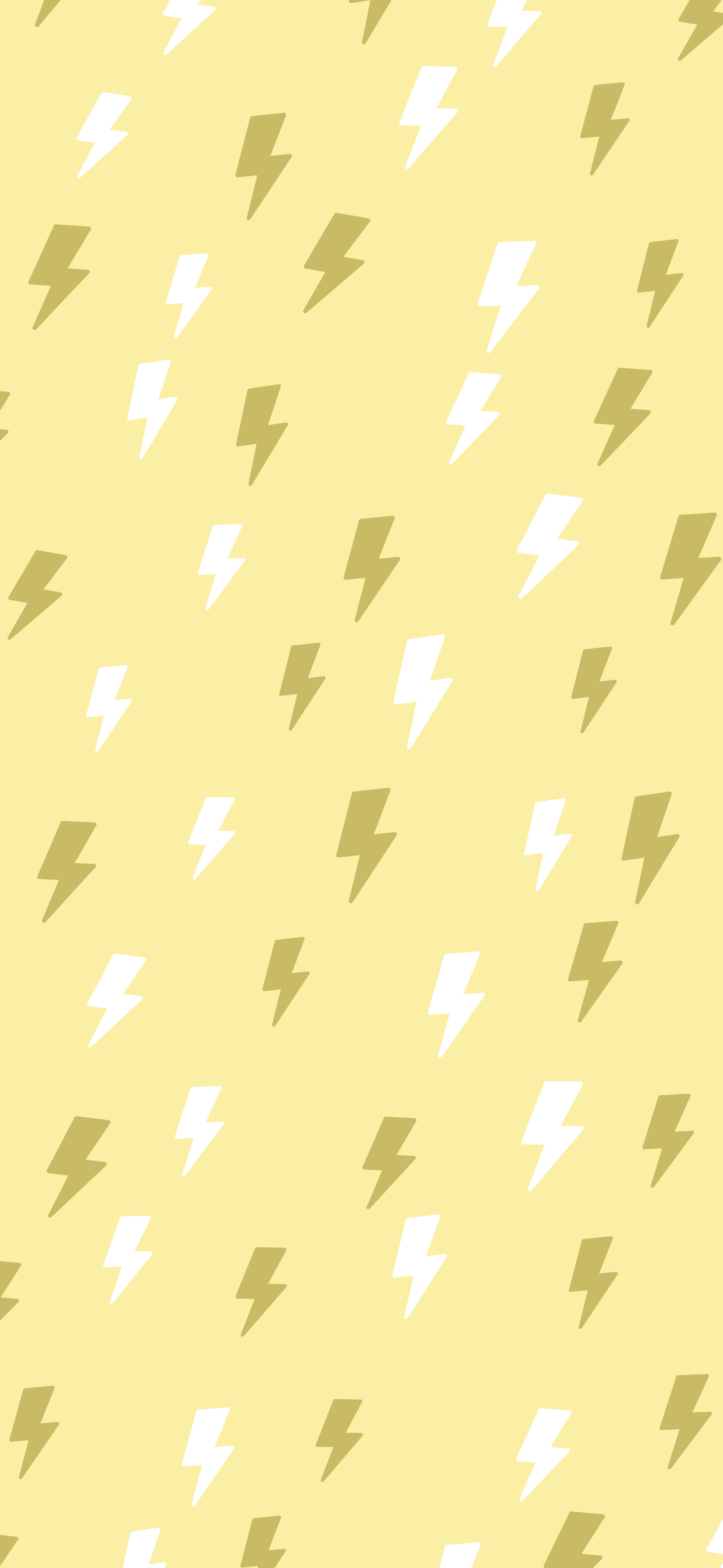 Pastel Yellow Lightning Bolt Pattern wallpaper for iPhone and Android