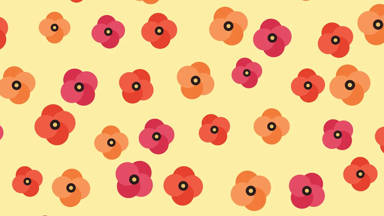 Pastel Yellow Poppy Flower Pattern desktop wallpaper in 4K