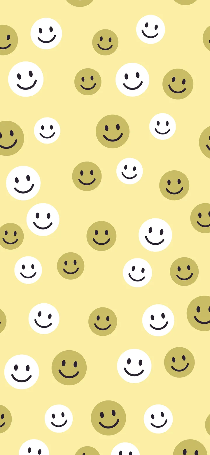 Pastel Yellow Smiley Face Pattern wallpaper for iPhone and Android