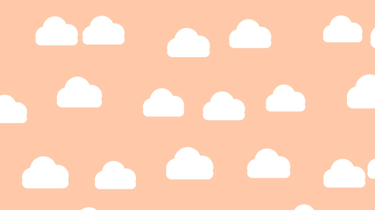 Peach Cloud Pattern desktop wallpaper in 4K