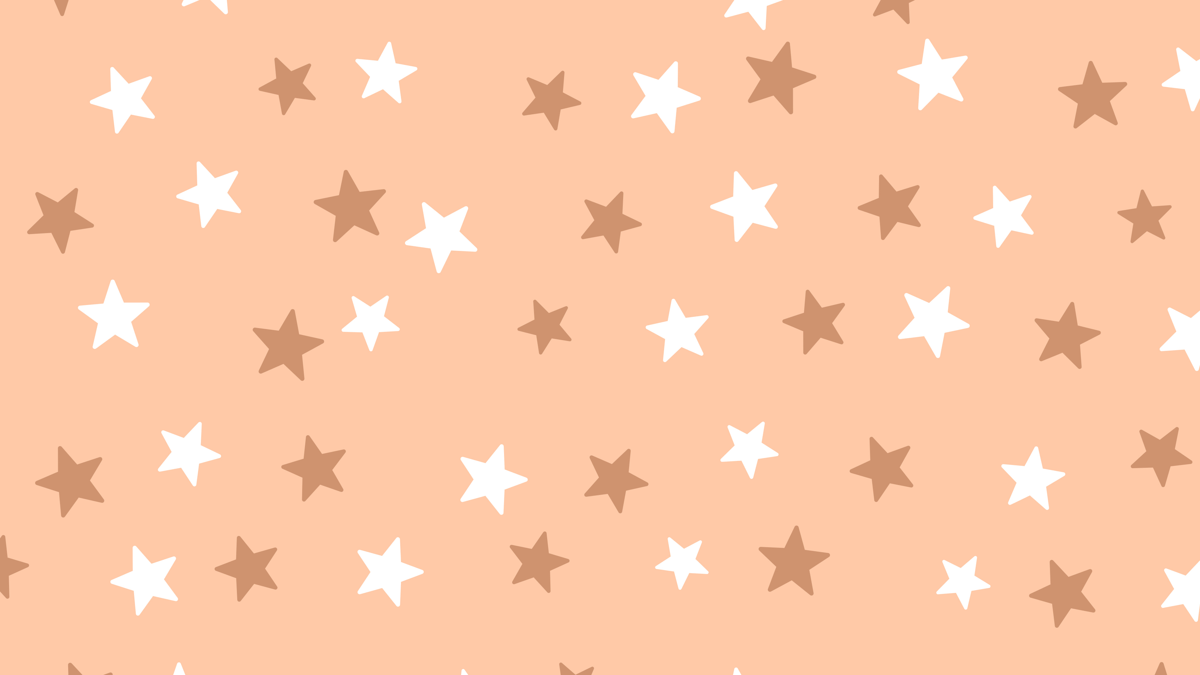 Peach Star Pattern desktop wallpaper in 4K