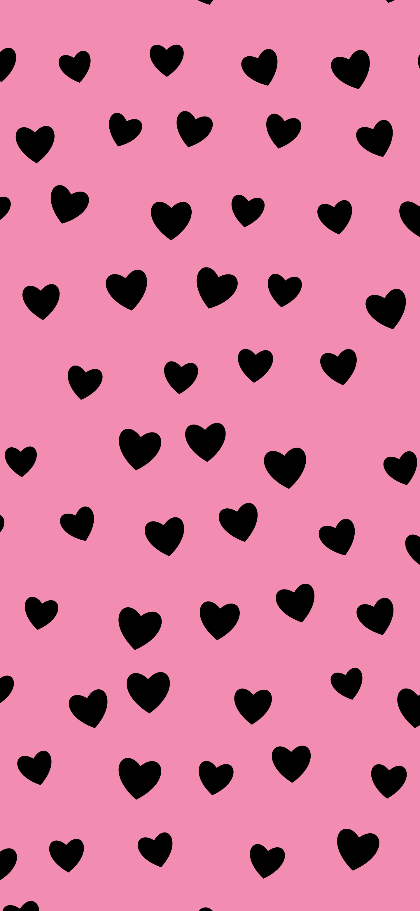 Pink and Black Heart Pattern wallpaper for iPhone and Android