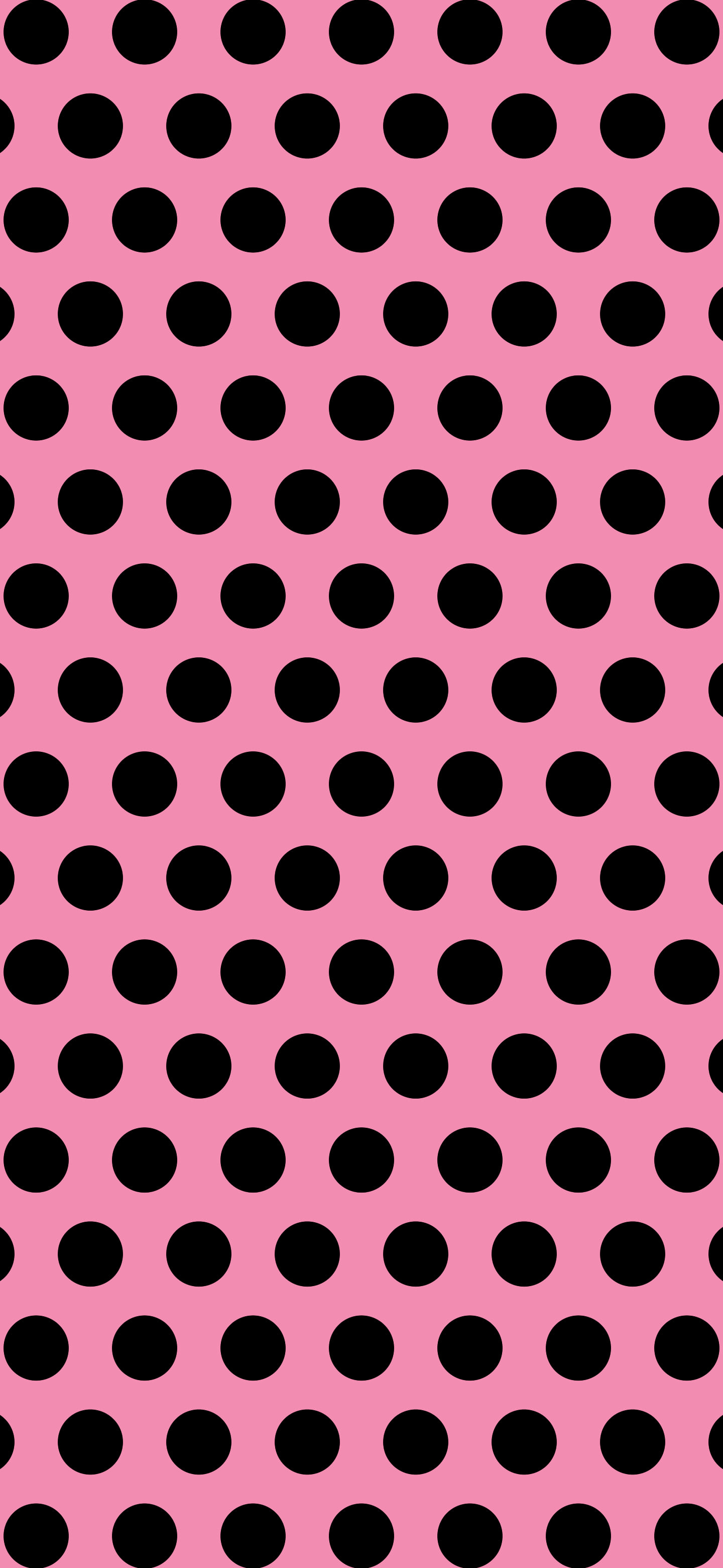 Pink and Black Polka Dot wallpaper for iPhone and Android