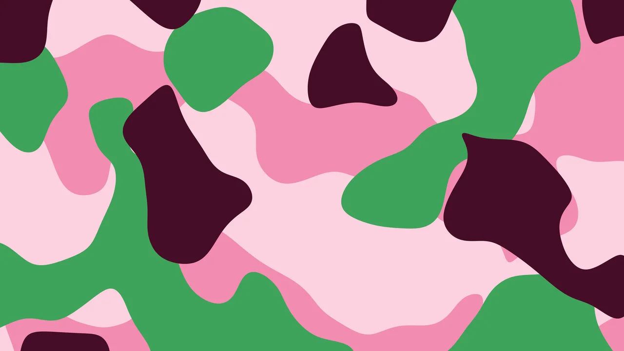 Pink and Green Camo desktop wallpaper in 4K